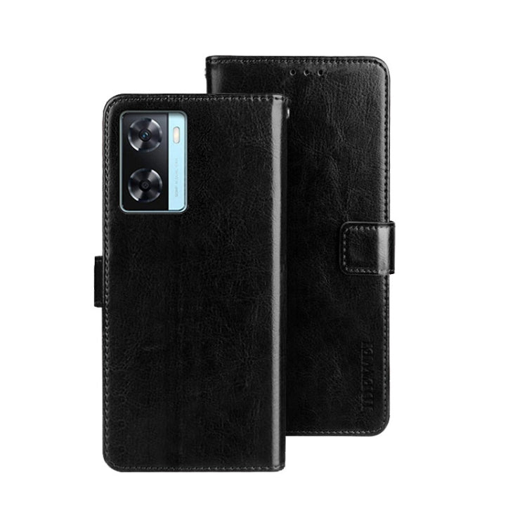 idewei Crazy Horse Texture Leather Phone Case, For OPPO A58 5G, For OPPO A77s, For Oukitel C19 Pro, For Realme 10 5G