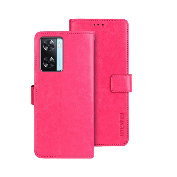 idewei Crazy Horse Texture Leather Phone Case, For OPPO A58 5G, For OPPO A77s, For Oukitel C19 Pro, For Realme 10 5G