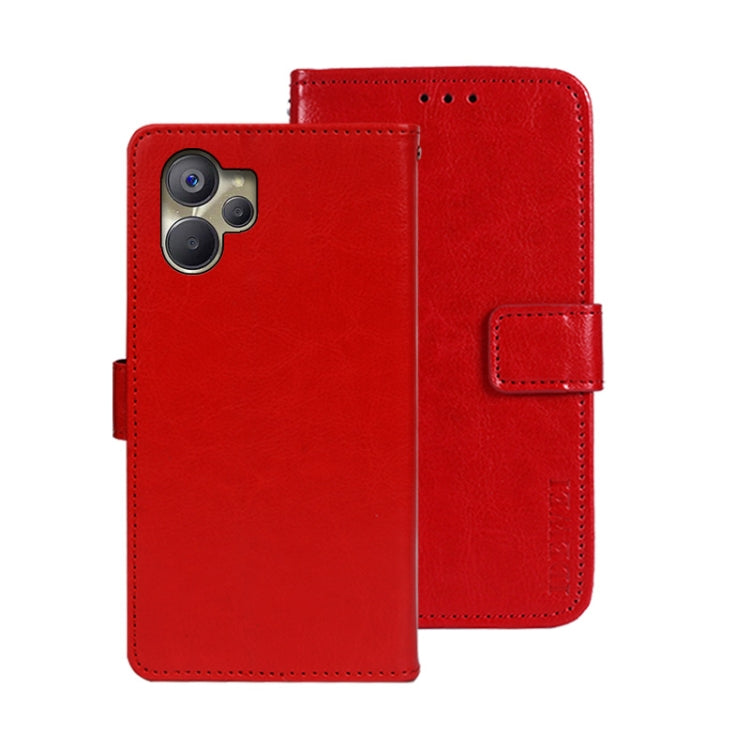 idewei Crazy Horse Texture Leather Phone Case, For OPPO A58 5G, For OPPO A77s, For Oukitel C19 Pro, For Realme 10 5G