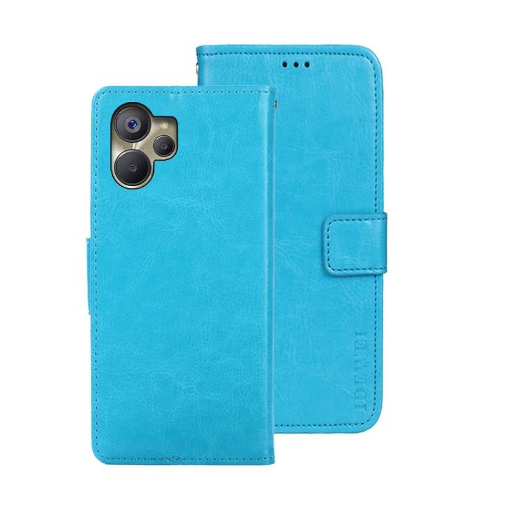 idewei Crazy Horse Texture Leather Phone Case, For OPPO A58 5G, For OPPO A77s, For Oukitel C19 Pro, For Realme 10 5G