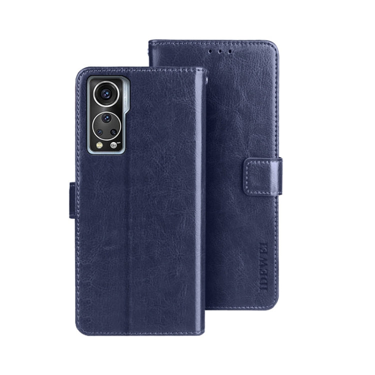 idewei Crazy Horse Texture Leather Phone Case, For Tecno Pova 4, For vivo V21s, For ZTE Axon 30S, For ZTE Blade A72 4G