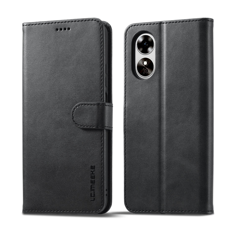 LC.IMEEKE Calf Texture Leather Phone Case, For OPPO A17