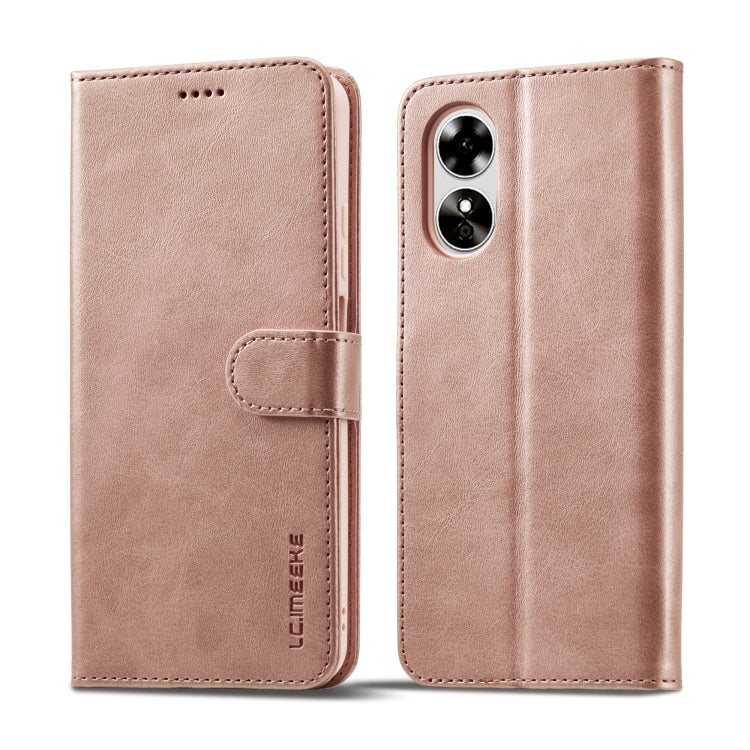 LC.IMEEKE Calf Texture Leather Phone Case, For OPPO A17