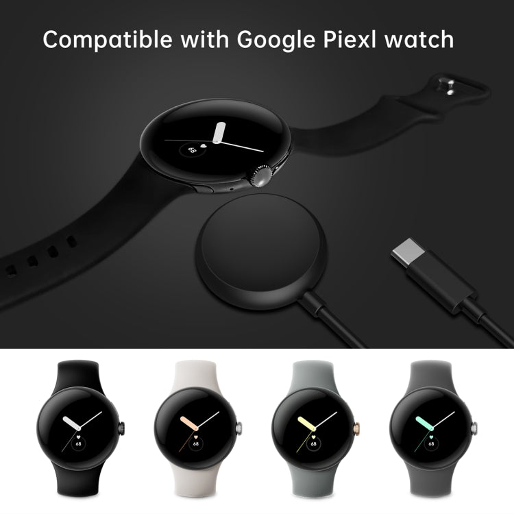 Smart Watch Magnetic Charging Cable, Length: 1m, For Google Pixel Watch Type-C Port, For Google Pixel Watch USB Port