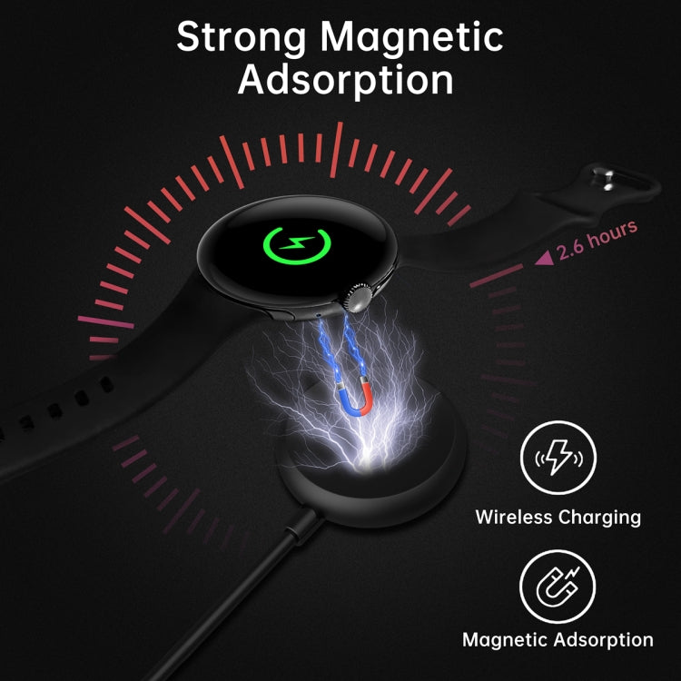 Smart Watch Magnetic Charging Cable, Length: 1m, For Google Pixel Watch Type-C Port, For Google Pixel Watch USB Port