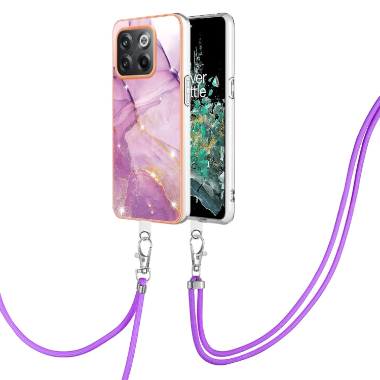 Electroplating Marble Dual-side IMD Phone Case with Lanyard