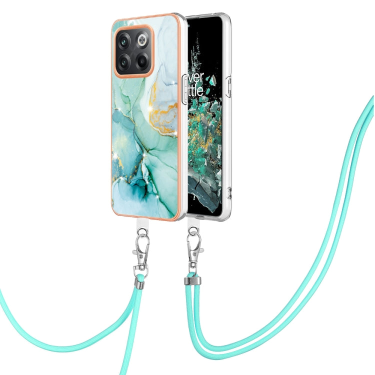 Electroplating Marble Dual-side IMD Phone Case with Lanyard