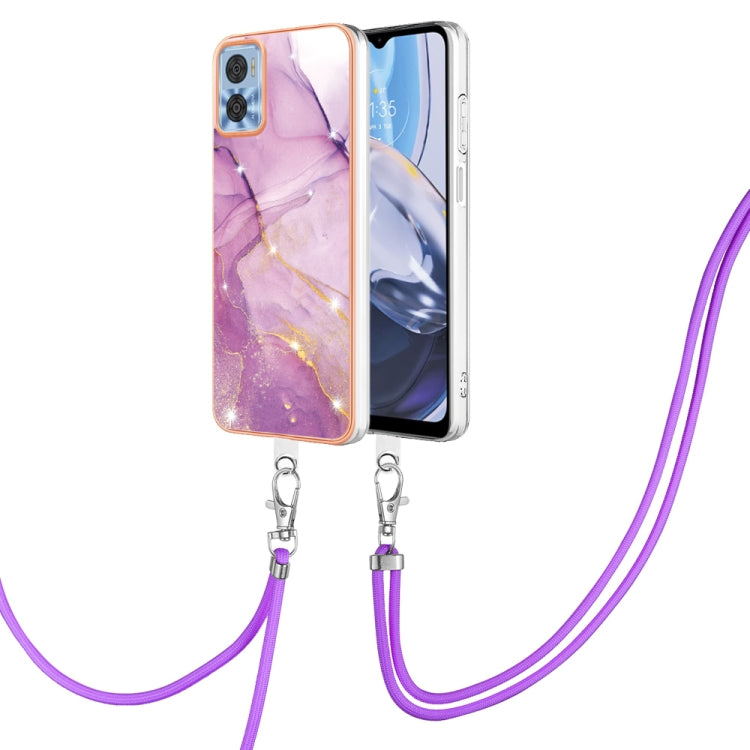 Electroplating Marble Dual-side IMD Phone Case with Lanyard