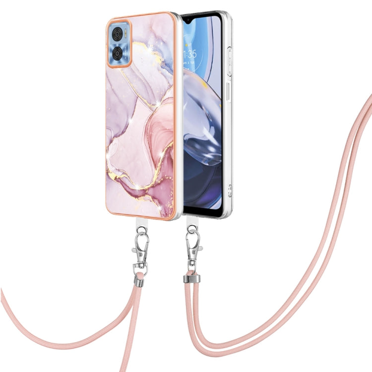 Electroplating Marble Dual-side IMD Phone Case with Lanyard, For OnePlus 10T 5G / Ace Pro, For Motorola Moto E22, For Motorola Moto E32 4G / E32s, For OPPO A17, For Sony Xperia 1 IV