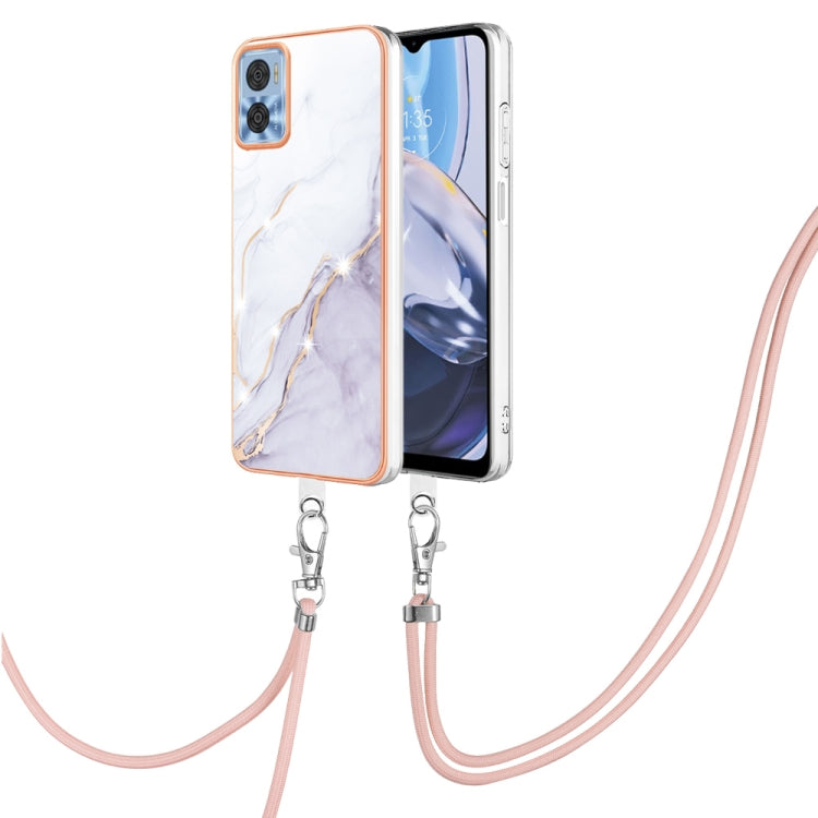 Electroplating Marble Dual-side IMD Phone Case with Lanyard