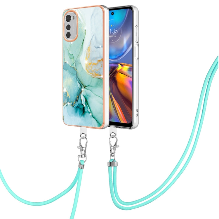 Electroplating Marble Dual-side IMD Phone Case with Lanyard