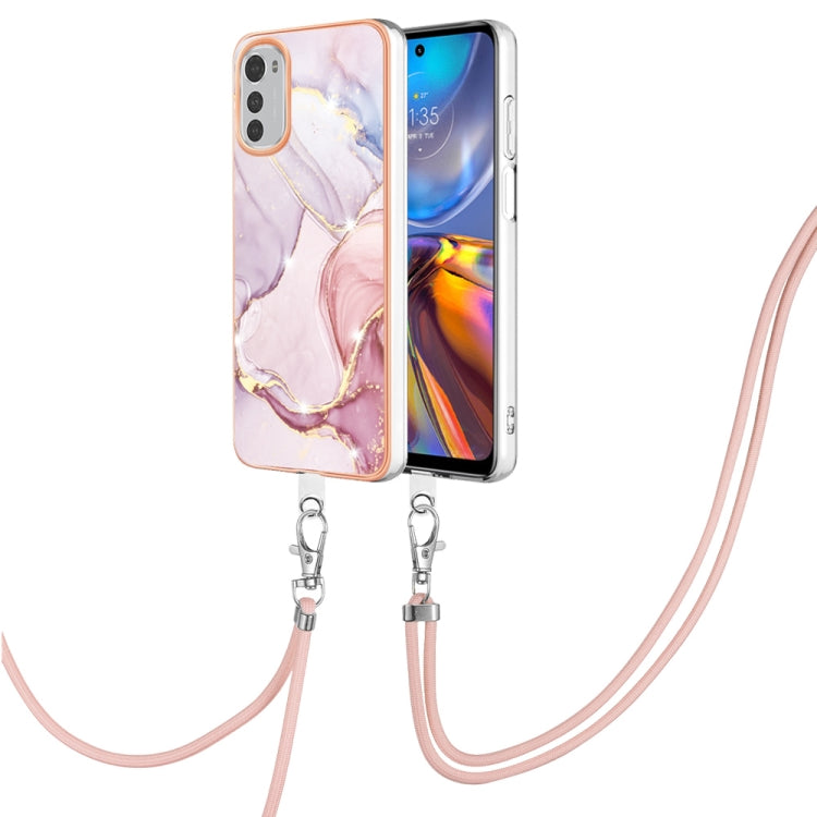 Electroplating Marble Dual-side IMD Phone Case with Lanyard