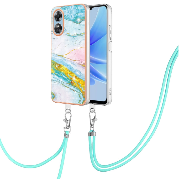 Electroplating Marble Dual-side IMD Phone Case with Lanyard