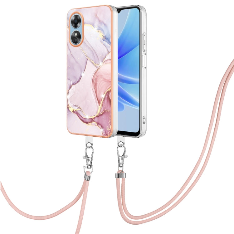 Electroplating Marble Dual-side IMD Phone Case with Lanyard