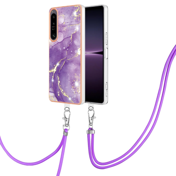 Electroplating Marble Dual-side IMD Phone Case with Lanyard