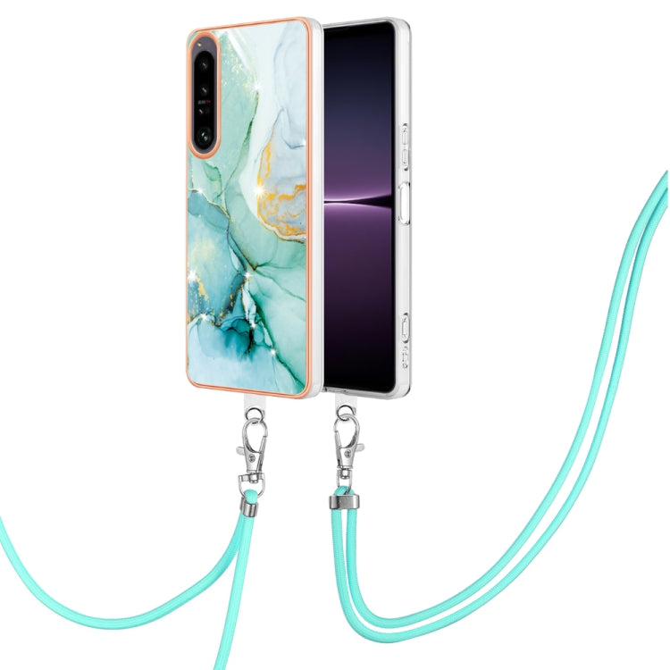 Electroplating Marble Dual-side IMD Phone Case with Lanyard