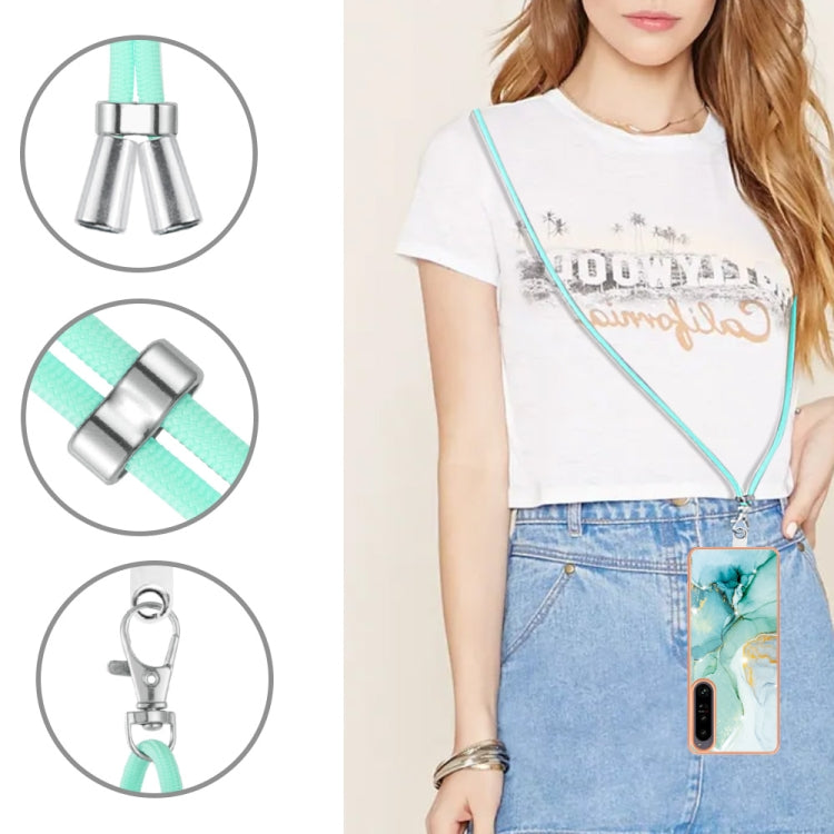 Electroplating Marble Dual-side IMD Phone Case with Lanyard