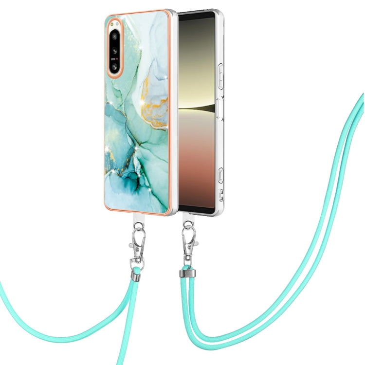 Electroplating Marble Dual-side IMD Phone Case with Lanyard