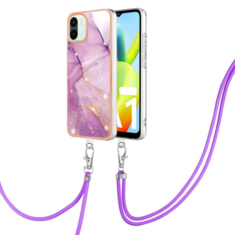 Electroplating Marble Dual-side IMD Phone Case with Lanyard