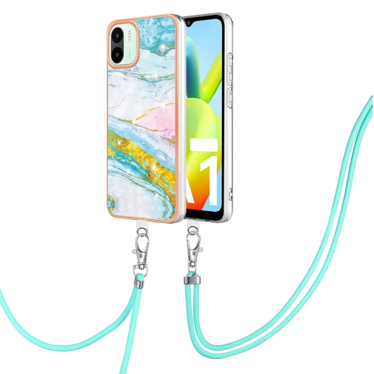 Electroplating Marble Dual-side IMD Phone Case with Lanyard, For Sony Xperia 5 IV, For Sony Xperia 10 IV, For Xiaomi Redmi A1, For Xiaomi Redmi Note 11T Pro / Note 11T Pro+, For Xiaomi Poco M4 Pro 4G