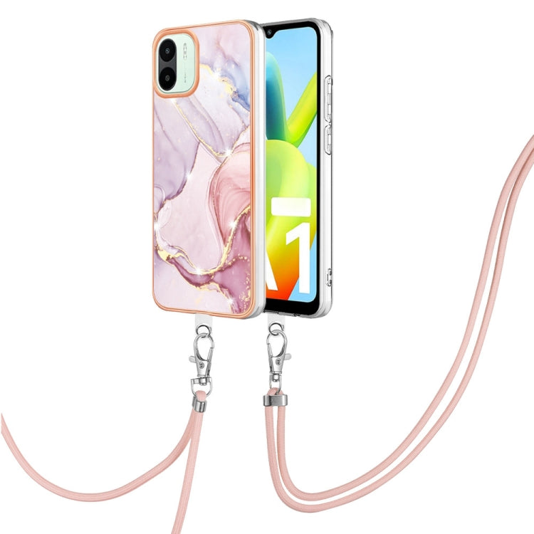 Electroplating Marble Dual-side IMD Phone Case with Lanyard, For Sony Xperia 5 IV, For Sony Xperia 10 IV, For Xiaomi Redmi A1, For Xiaomi Redmi Note 11T Pro / Note 11T Pro+, For Xiaomi Poco M4 Pro 4G