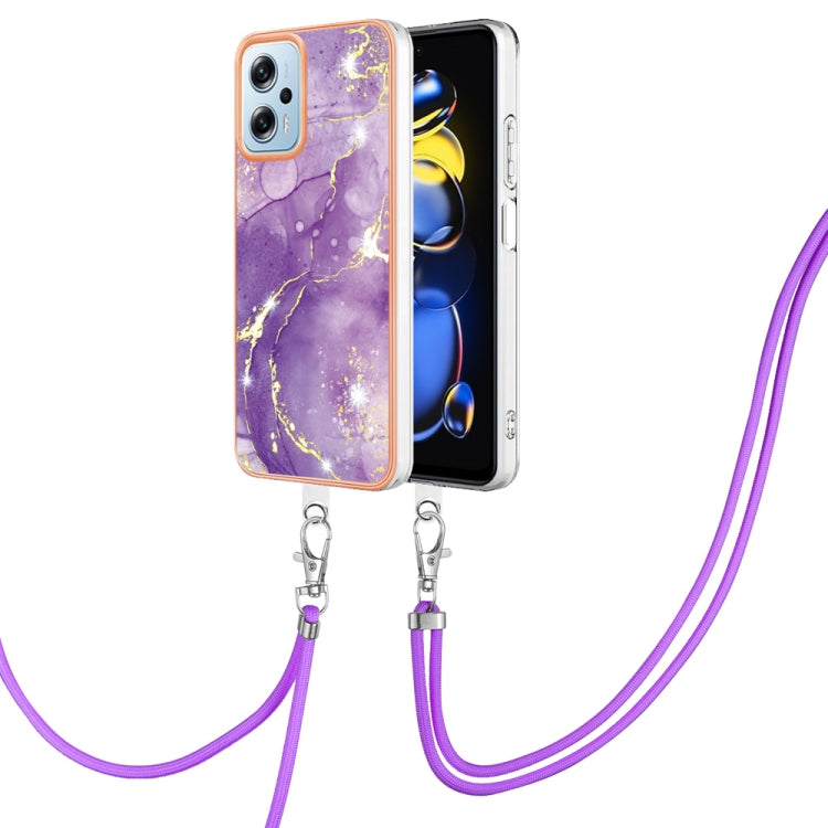 Electroplating Marble Dual-side IMD Phone Case with Lanyard