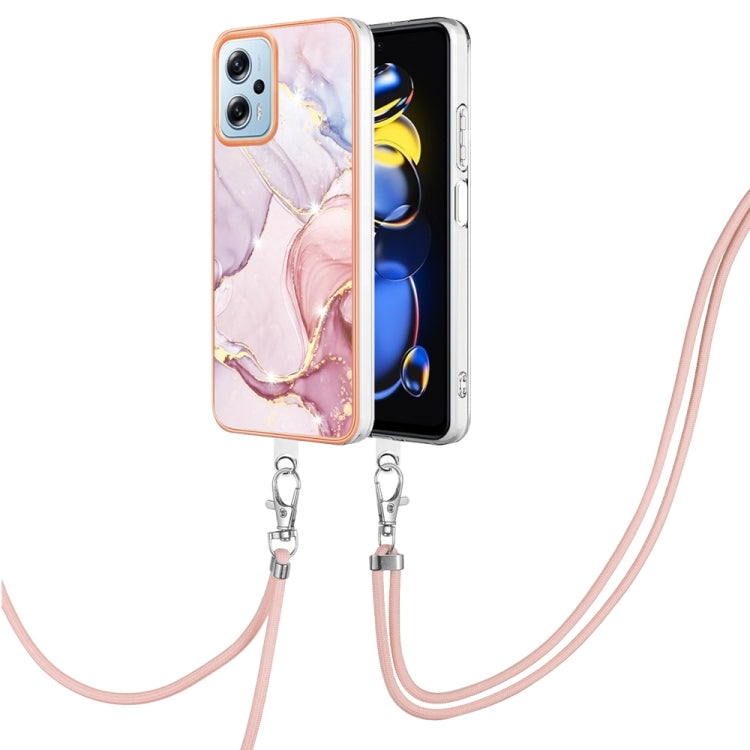 Electroplating Marble Dual-side IMD Phone Case with Lanyard