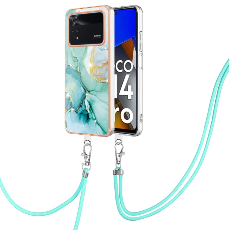 Electroplating Marble Dual-side IMD Phone Case with Lanyard