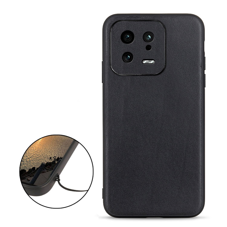 Accurate Hole Lambskin Texture Genuine Leather Phone Case, For Xiaomi 13, For OPPO Reno9 / Reno9 Pro, For vivo X90 Pro