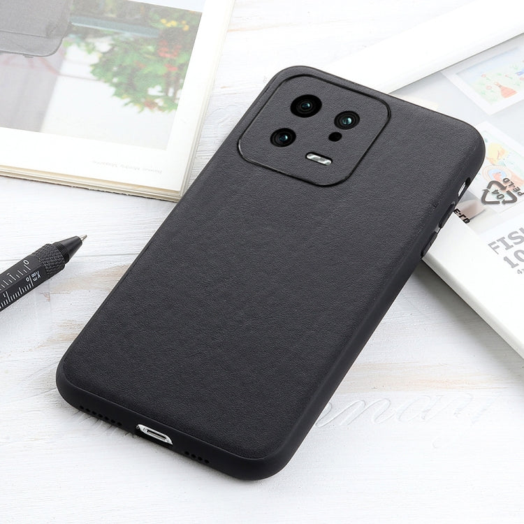 Accurate Hole Lambskin Texture Genuine Leather Phone Case, For Xiaomi 13, For OPPO Reno9 / Reno9 Pro, For vivo X90 Pro