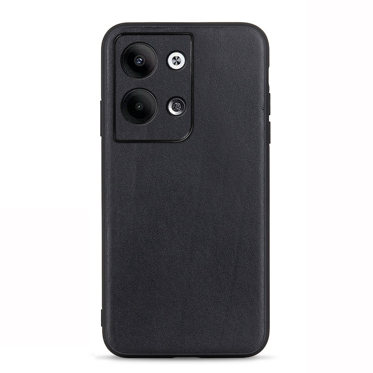 Accurate Hole Lambskin Texture Genuine Leather Phone Case, For OPPO Reno9 / Reno9 Pro, For vivo X90 Pro