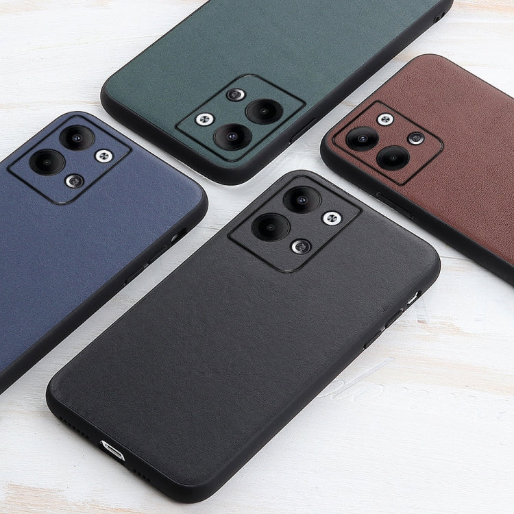 Accurate Hole Lambskin Texture Genuine Leather Phone Case, For OPPO Reno9 / Reno9 Pro, For vivo X90 Pro