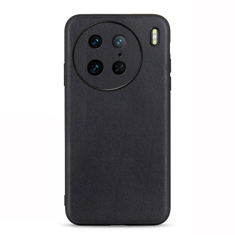 Accurate Hole Lambskin Texture Genuine Leather Phone Case, For OPPO Reno9 / Reno9 Pro, For vivo X90 Pro