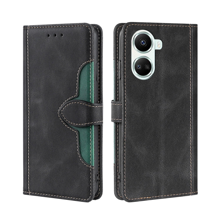 Skin Feel Magnetic Buckle Leather Phone Case