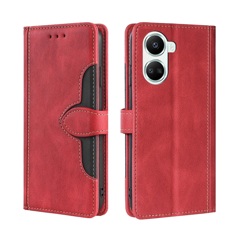 Skin Feel Magnetic Buckle Leather Phone Case