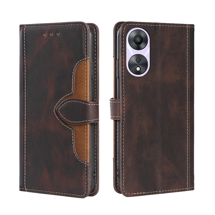 Skin Feel Magnetic Buckle Leather Phone Case