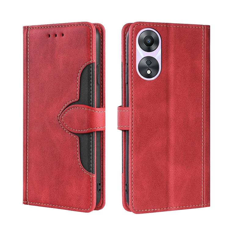 Skin Feel Magnetic Buckle Leather Phone Case