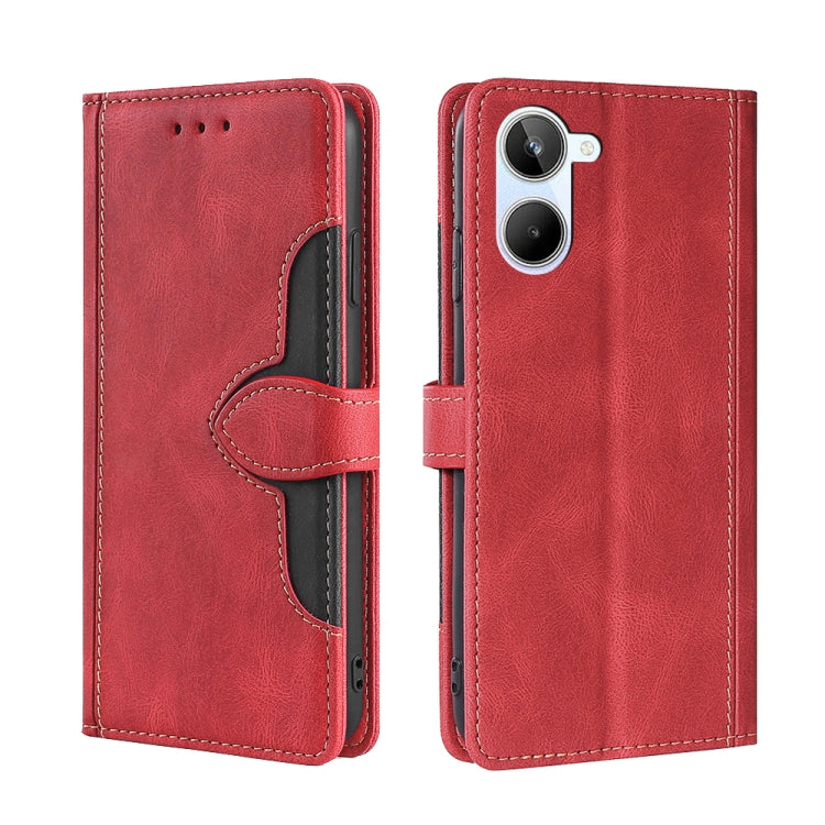 Skin Feel Magnetic Buckle Leather Phone Case