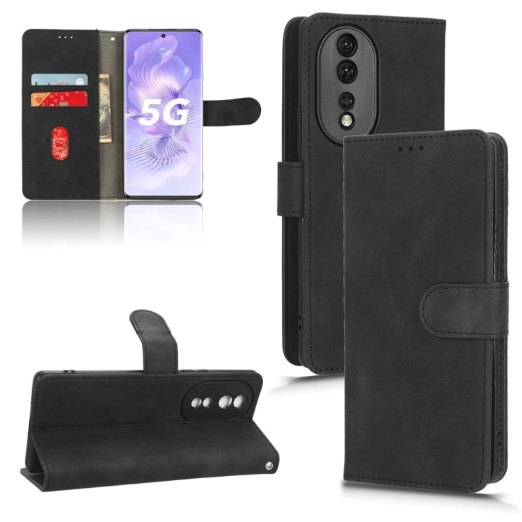 Skin Feel Magnetic Flip Leather Phone Case