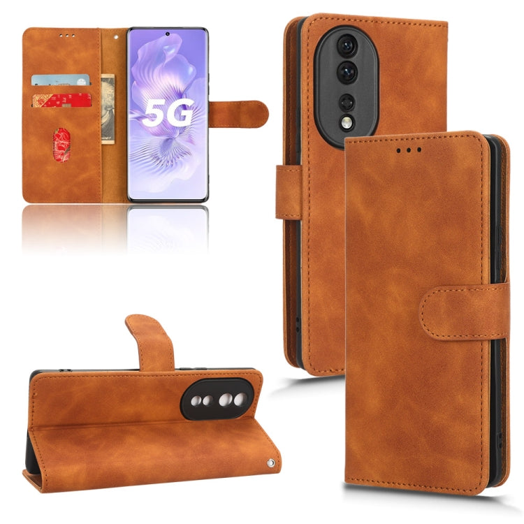 Skin Feel Magnetic Flip Leather Phone Case