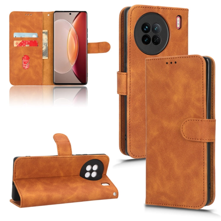 Skin Feel Magnetic Flip Leather Phone Case
