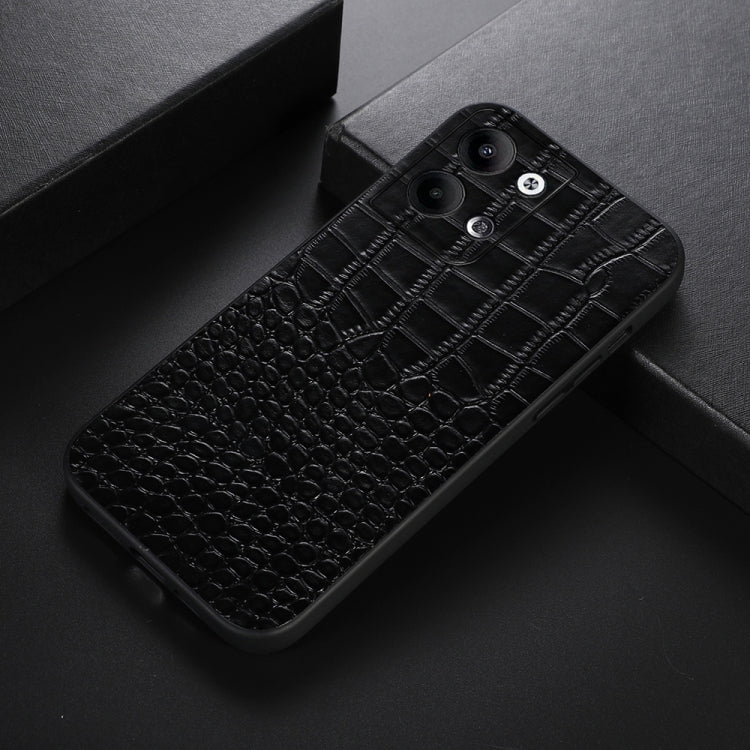 Crocodile Texture Genuine Leather Phone Case, For OPPO Reno9 / Reno9 Pro, For vivo X90 Pro, For Google Pixel Fold