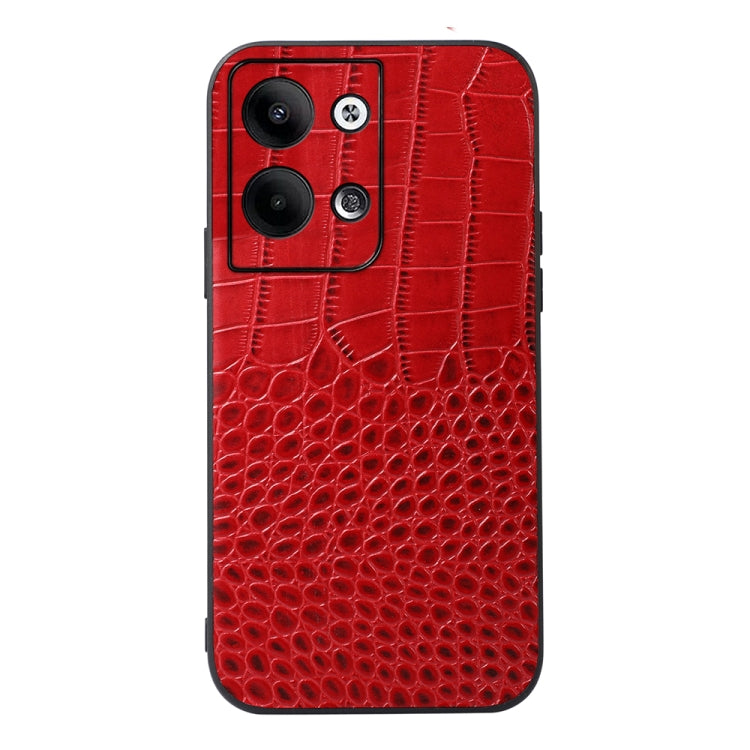 Crocodile Texture Genuine Leather Phone Case, For OPPO Reno9 / Reno9 Pro, For vivo X90 Pro