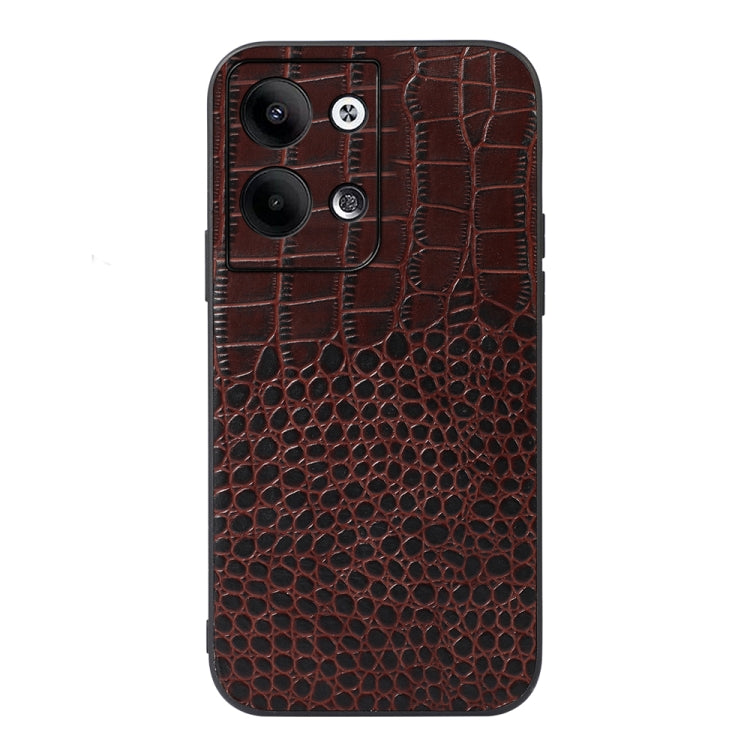 Crocodile Texture Genuine Leather Phone Case, For OPPO Reno9 / Reno9 Pro, For vivo X90 Pro
