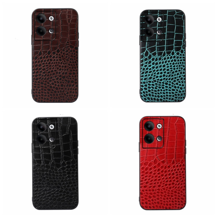 Crocodile Texture Genuine Leather Phone Case, For OPPO Reno9 / Reno9 Pro, For vivo X90 Pro