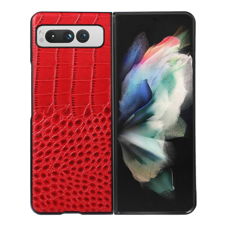 Crocodile Texture Genuine Leather Phone Case, For OPPO Reno9 / Reno9 Pro, For vivo X90 Pro, For Google Pixel Fold