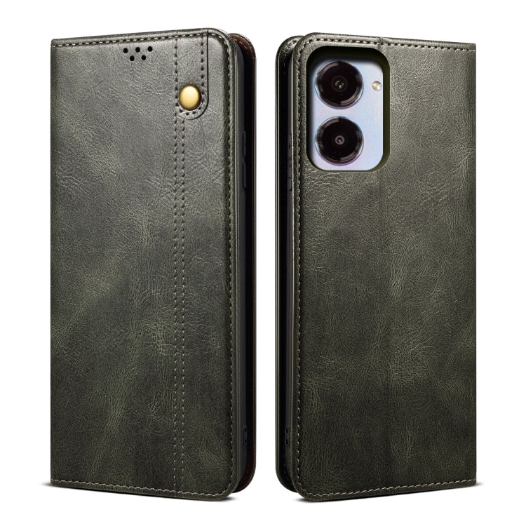 Oil Wax Crazy Horse Texture Leather Phone Case