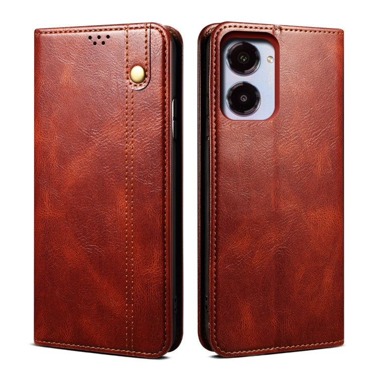 Oil Wax Crazy Horse Texture Leather Phone Case