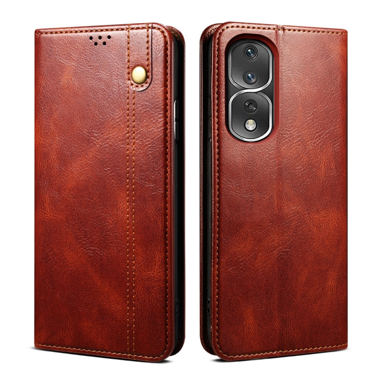Oil Wax Crazy Horse Texture Leather Phone Case