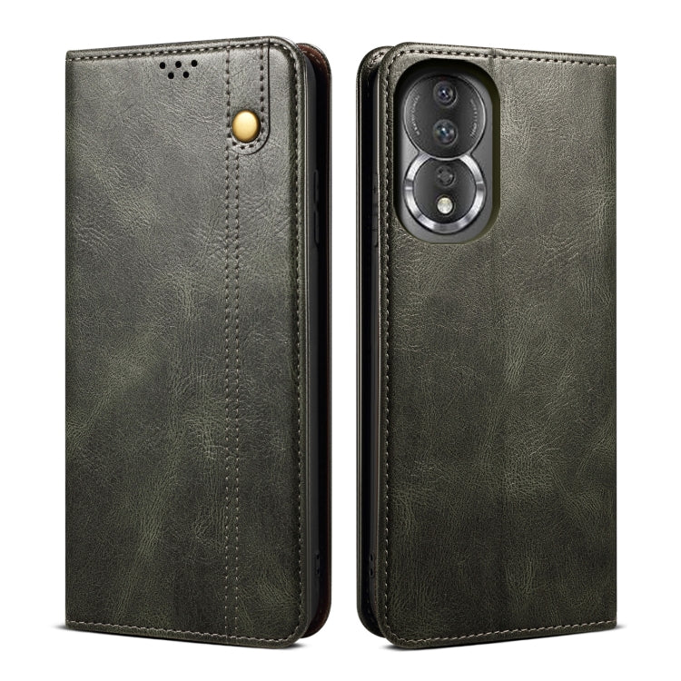 Oil Wax Crazy Horse Texture Leather Phone Case